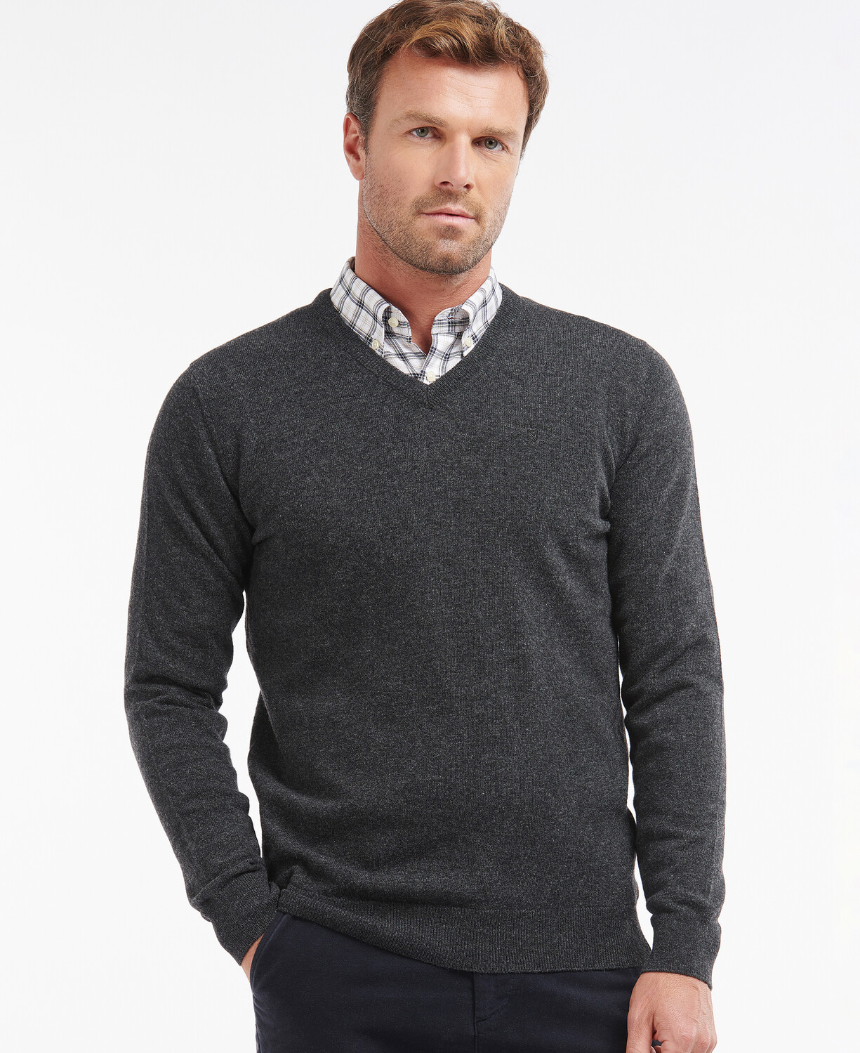 Essential Wool Seaweed V Neck Sweater