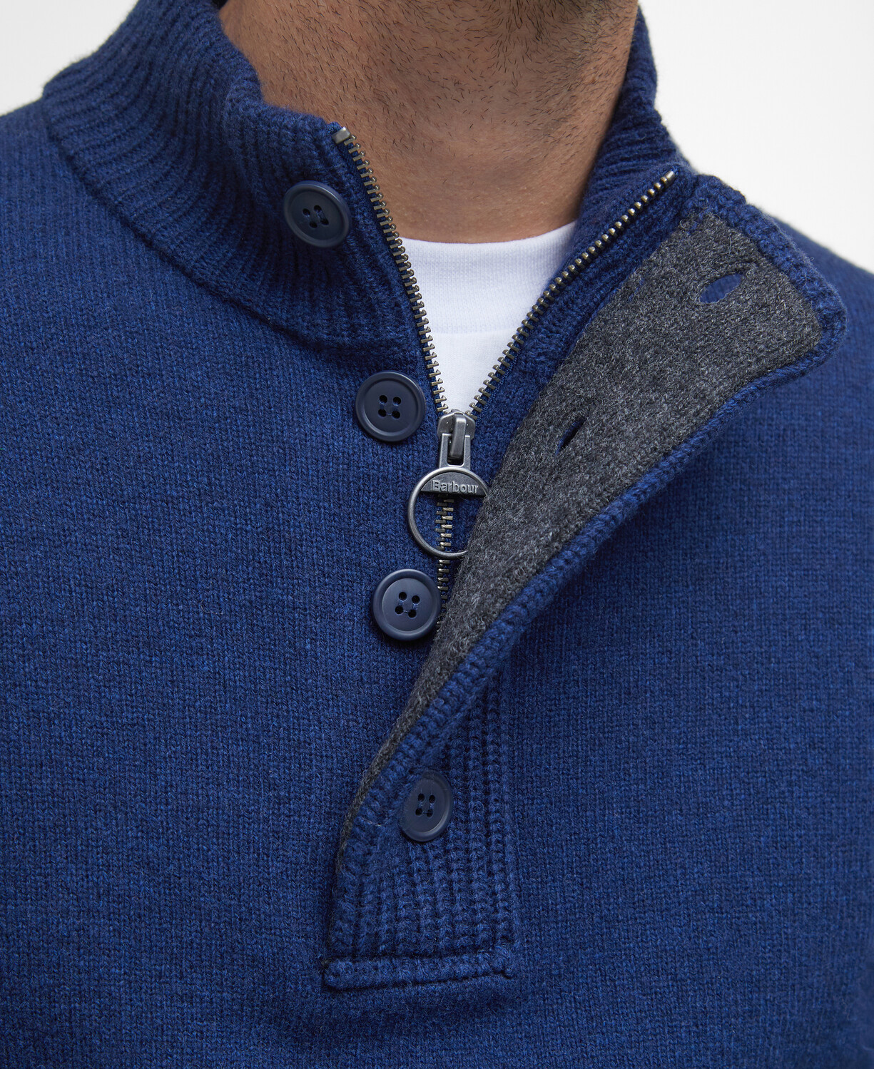 Patch Half Zip Sweater 