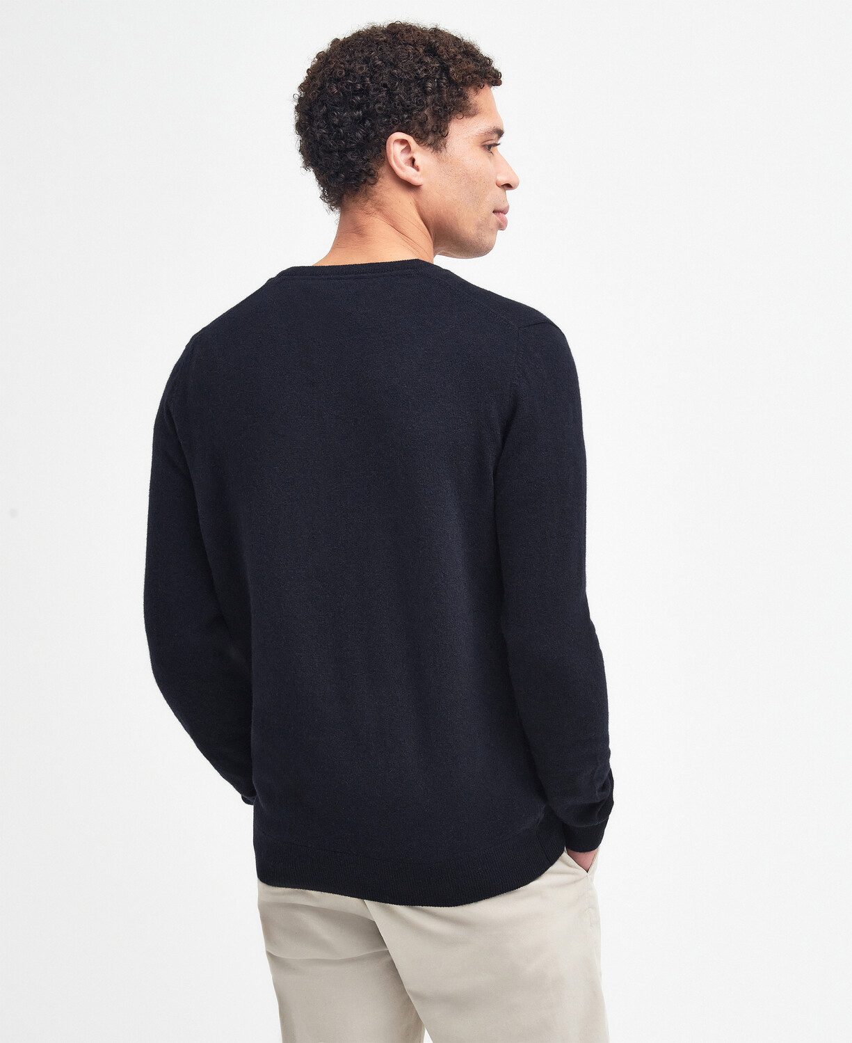 Essential Wool Seaweed V Neck Sweater
