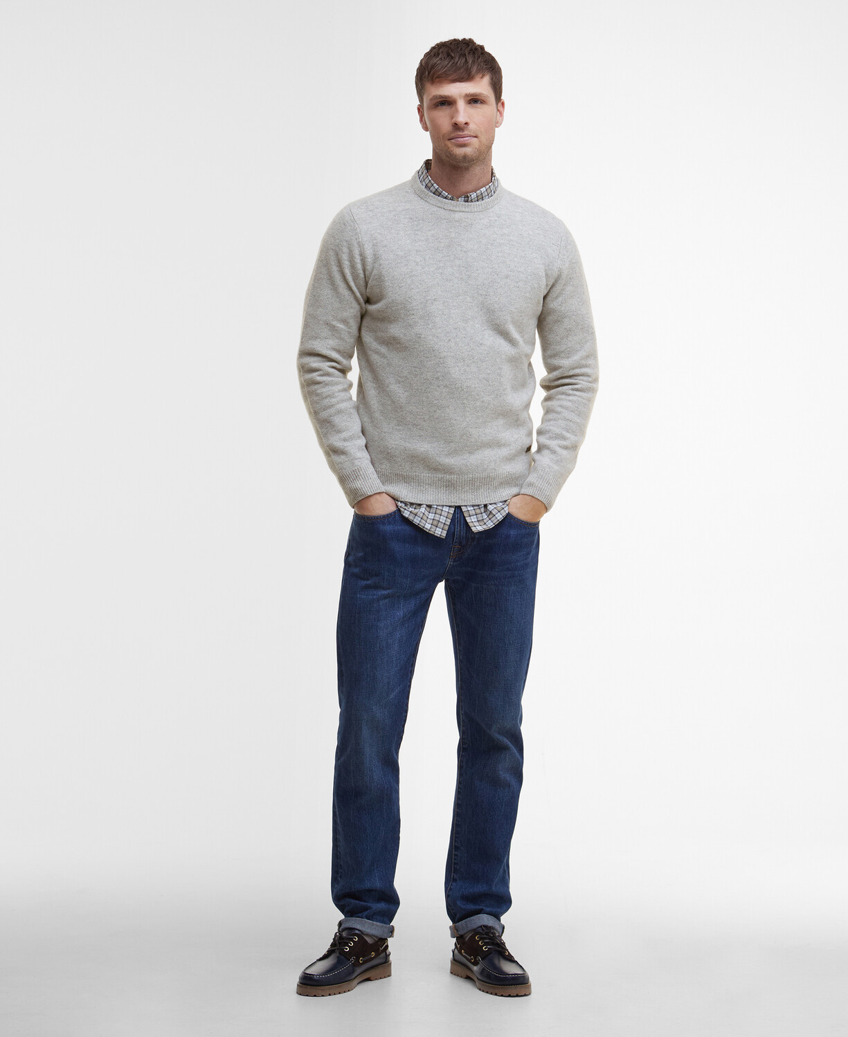 Essential Patch Crew Neck Wool Sweater