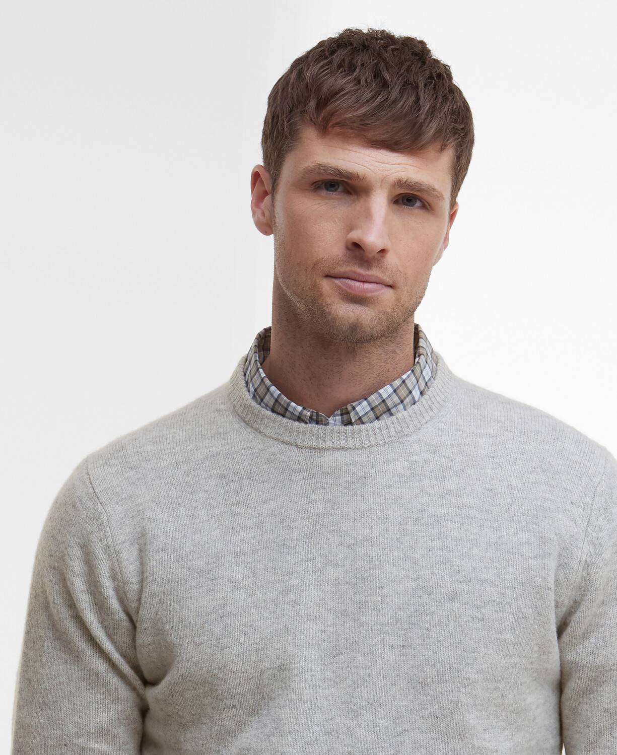 Essential Patch Crew Neck Wool Sweater