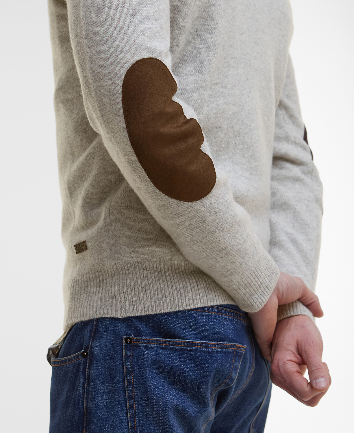 Essential Patch Crew Neck Wool Sweater