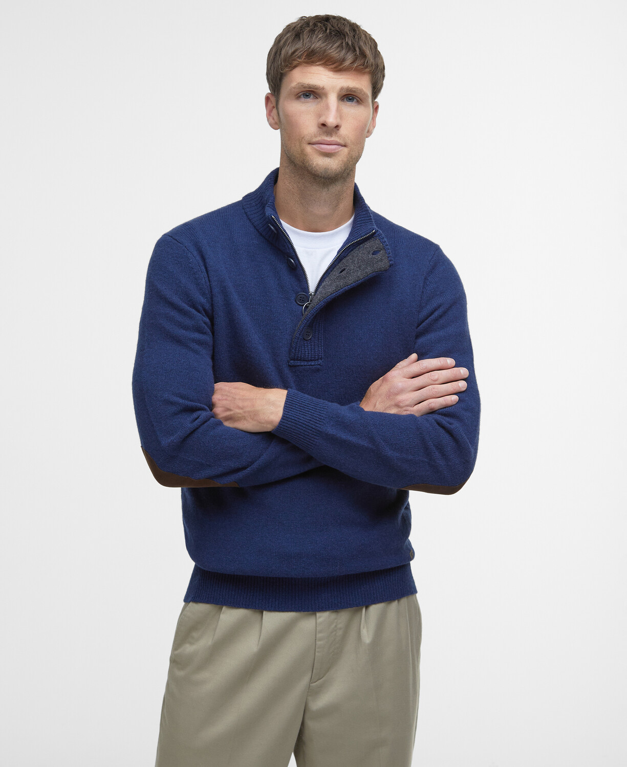 Patch Half Zip Sweater 