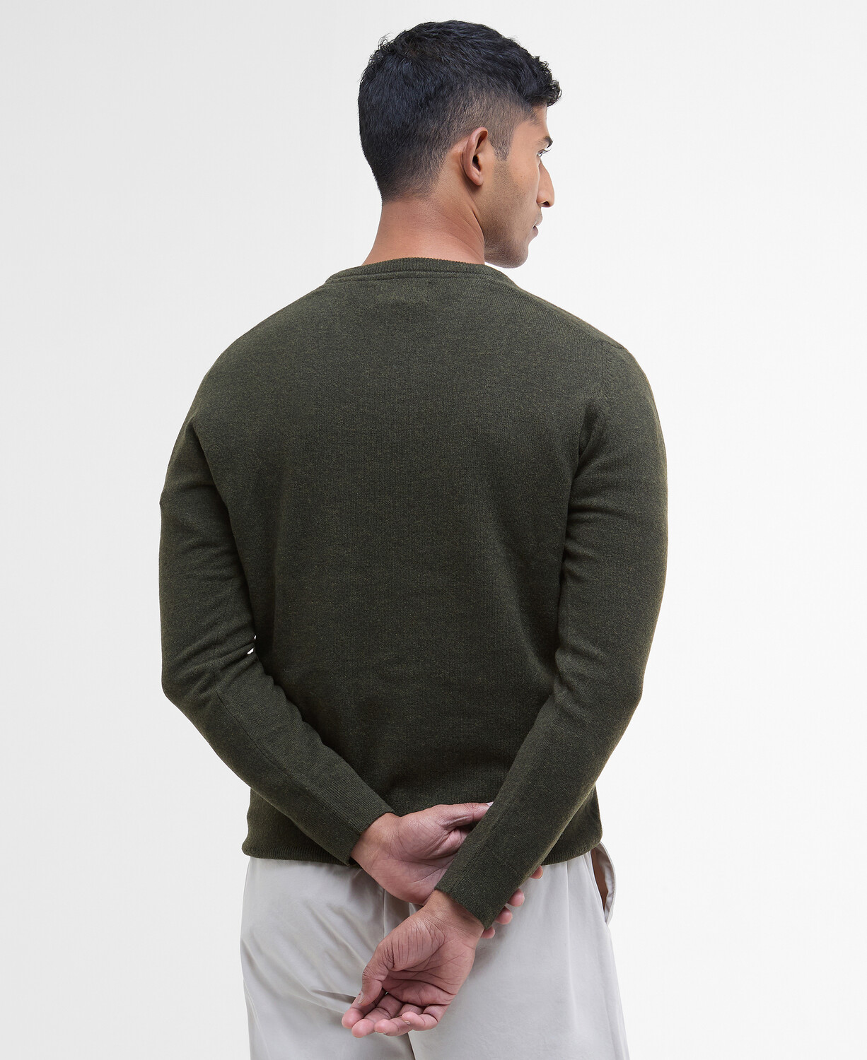 Essential Wool Seaweed V Neck Sweater