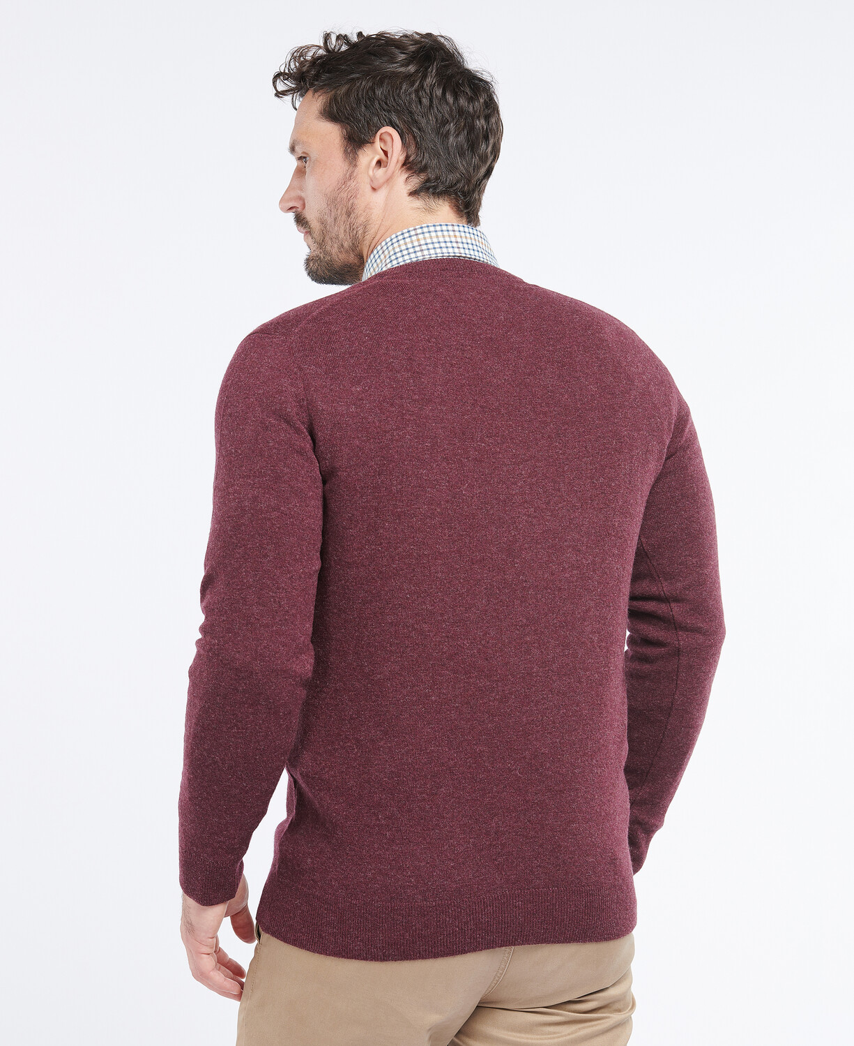 Essential Wool Seaweed V Neck Sweater
