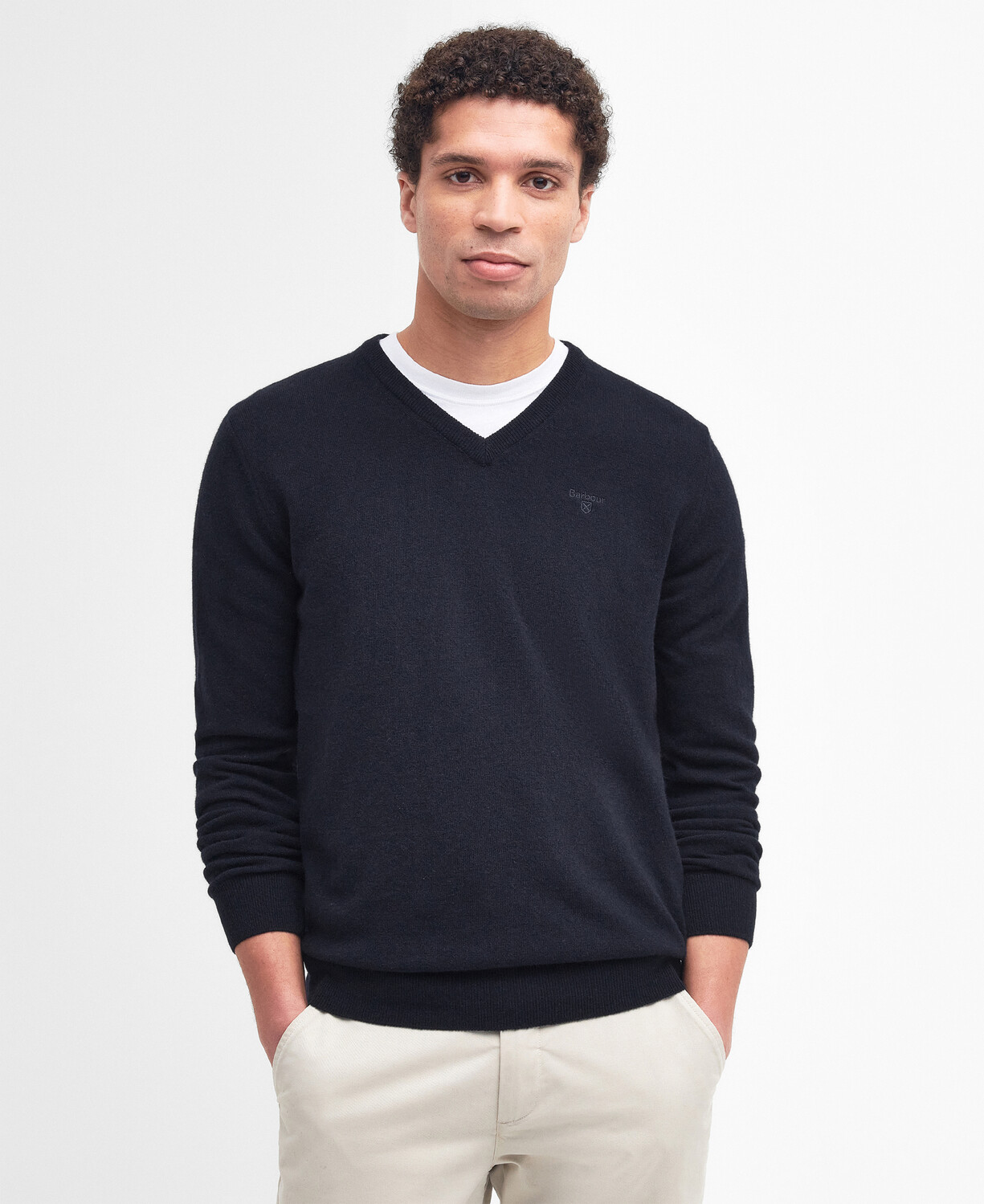 Essential Wool Seaweed V Neck Sweater